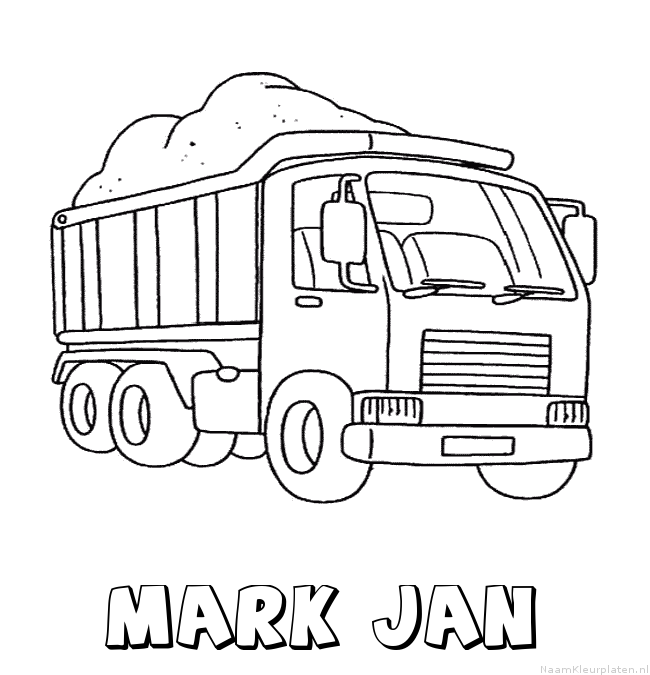 Mark jan vrachtwagen kleurplaat